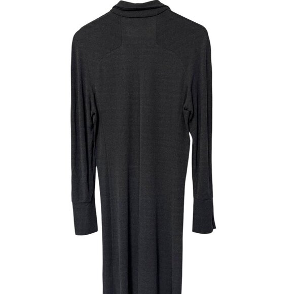 MARINA SPADAFORA Italy Shirt Dress NWT Dark Charcoal 4 Button Cuff Size 8 Med - Picture 4 of 8